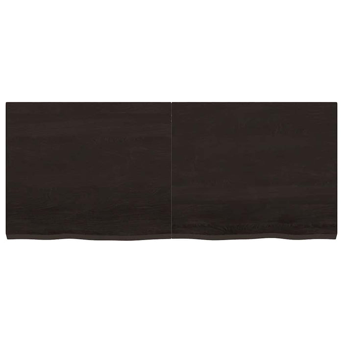 Blat de baie, maro închis, 120x50x(2-4) cm, lemn masiv tratat WALTI