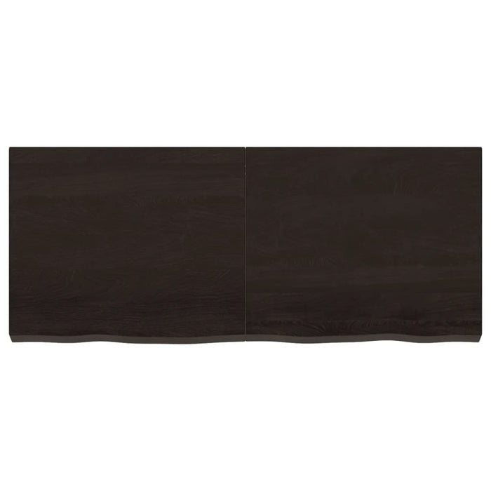 Blat de baie, gri închis, 120x50x6 cm, lemn masiv tratat - WALTI WALTI