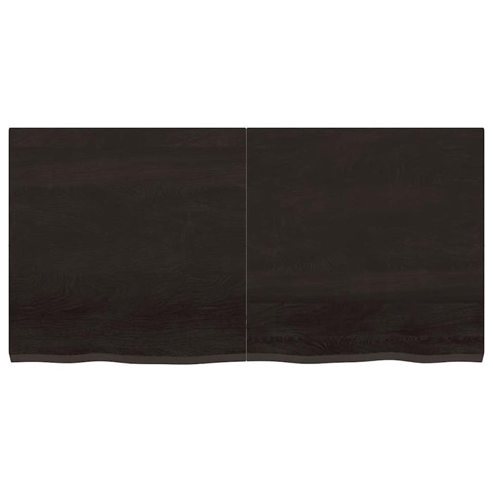 Blat de baie, maro închis, 120x60x(2-4) cm, lemn masiv tratat WALTI