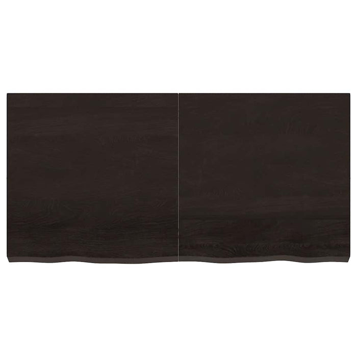Blat de baie, maro închis, 120x60x(2-6) cm, lemn masiv tratat - WALTI WALTI