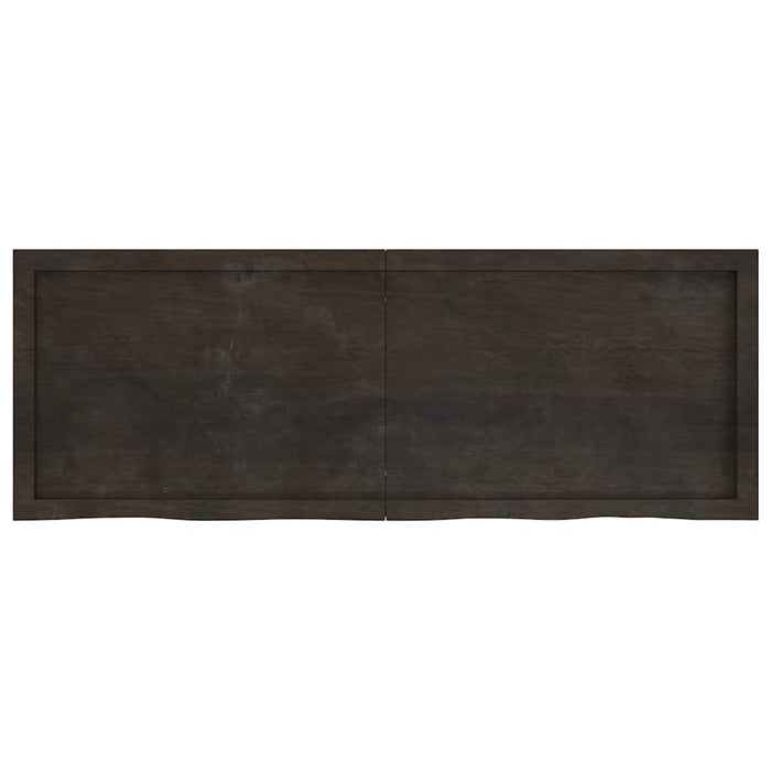 Blat de baie, maro închis, 140x50x(2-4) cm, lemn masiv tratat - WALTI WALTI