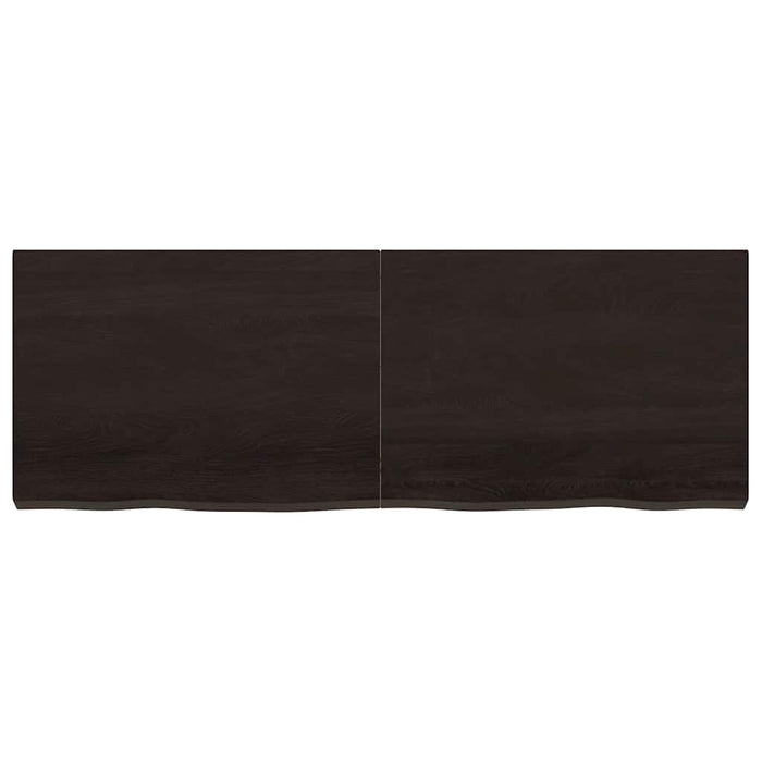 Blat de baie, maro închis, 140x50x(2-6) cm, lemn masiv tratat - WALTI WALTI