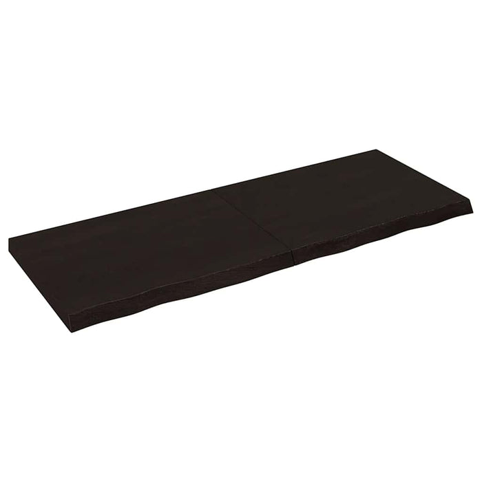 Blat de baie, maro închis, 160x60x(2-6) cm, lemn masiv tratat - WALTI WALTI