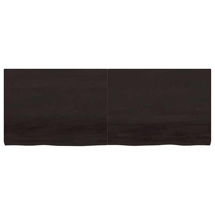 Blat de baie, maro închis, 160x60x(2-6) cm, lemn masiv tratat - WALTI WALTI