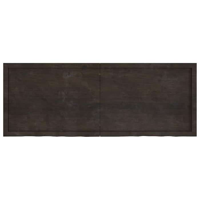 Blat de baie, maro închis, 160x60x(2-6) cm, lemn masiv tratat - WALTI WALTI