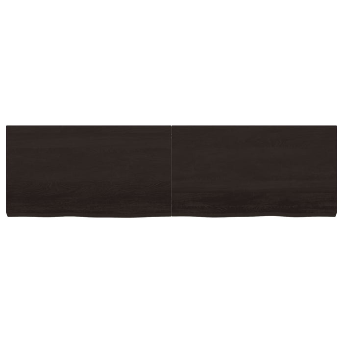 Blat de baie, maro închis, 180x50x(2-6) cm, lemn masiv tratat - WALTI WALTI