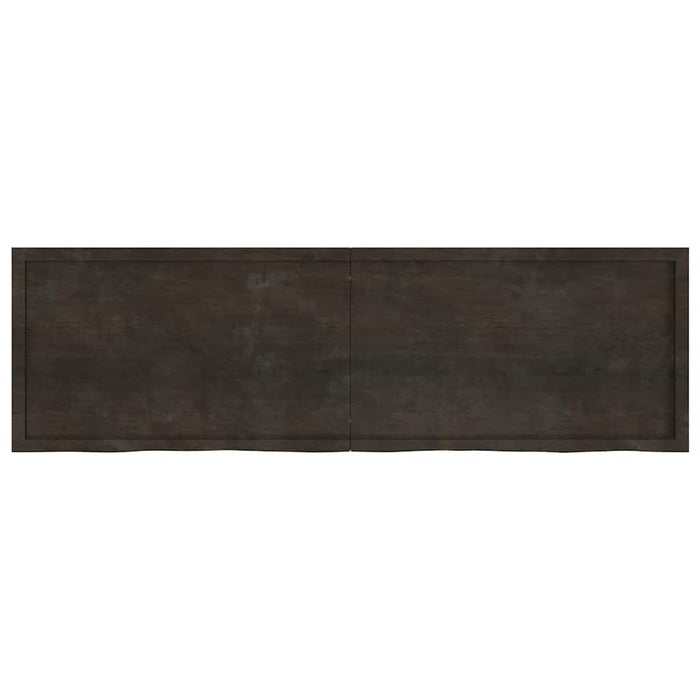 Blat de baie, maro închis, 200x60x(2-4) cm, lemn masiv tratat WALTI