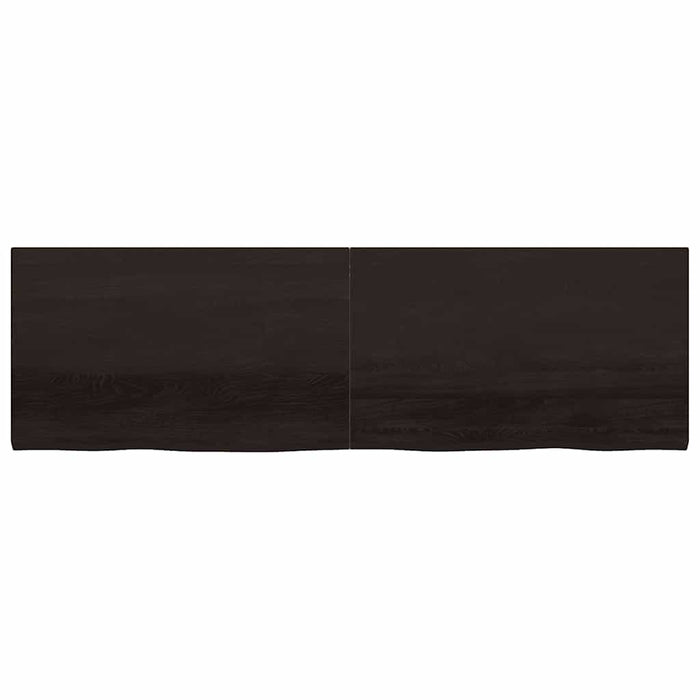 Blat de baie, maro închis, 200x60x(2-4) cm, lemn masiv tratat WALTI