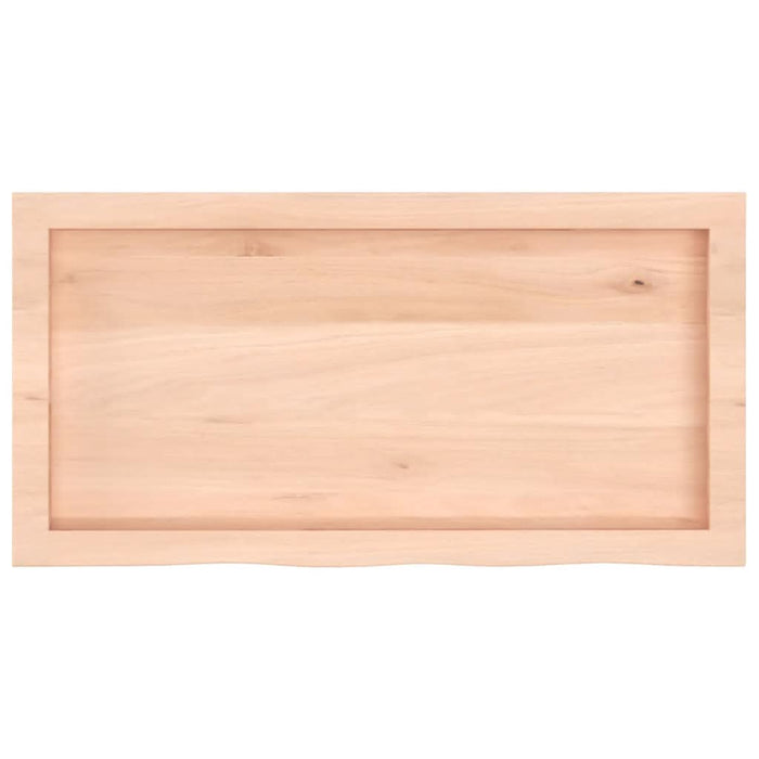 Blat de masă, 80x40x(2-6) cm, lemn masiv de stejar netratat - WALTI WALTI