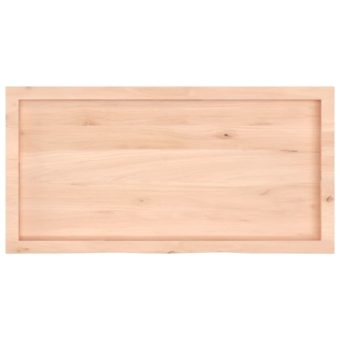Blat de masă, 100x50x(2-4) cm, lemn masiv de stejar netratat - WALTI WALTI