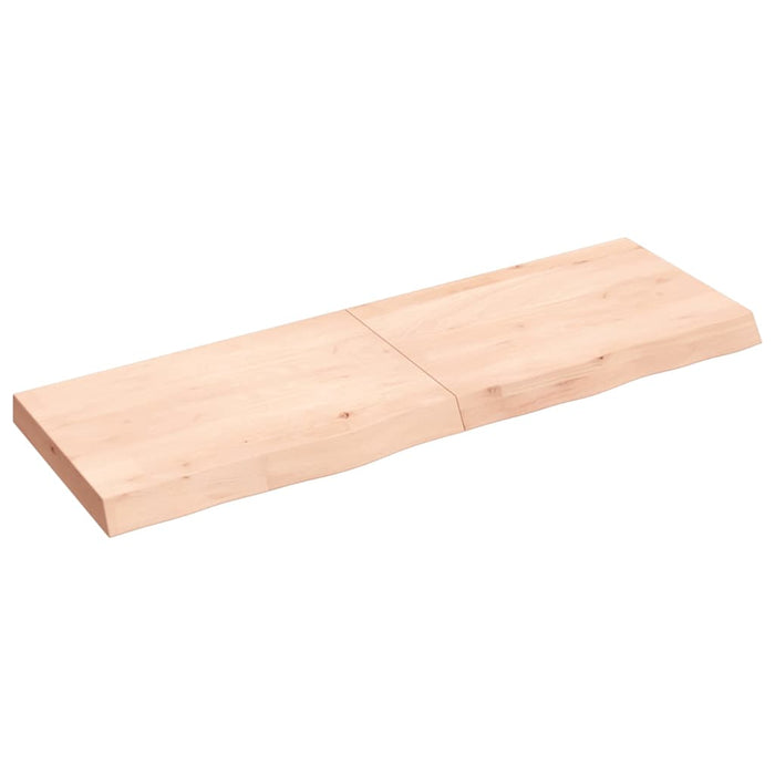Blat de masă, 120x40x(2-6) cm, lemn masiv de stejar netratat WALTI