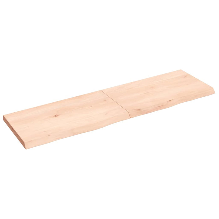 Blat de masă, 140x40x(2-4) cm, lemn masiv de stejar netratat WALTI