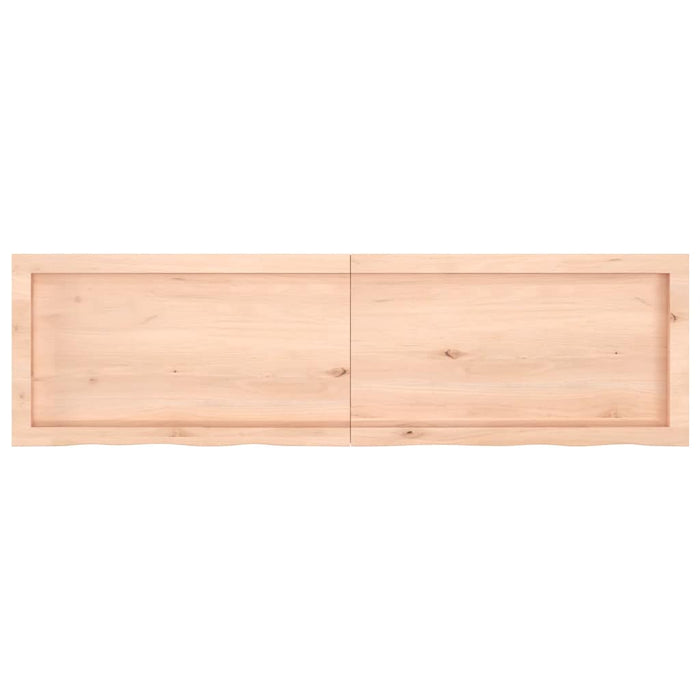 Blat de masă, 140x40x(2-4) cm, lemn masiv de stejar netratat WALTI
