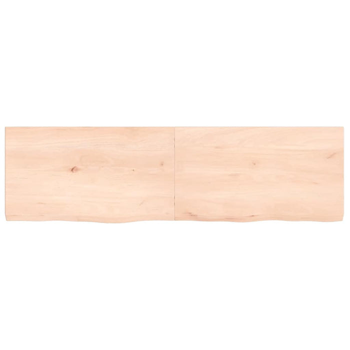 Blat de masă, 140x40x(2-4) cm, lemn masiv de stejar netratat WALTI
