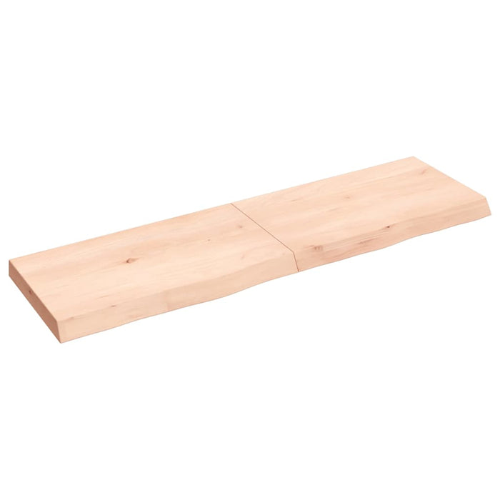 Blat de masă, 140x40x(2-6) cm, lemn masiv de stejar netratat WALTI