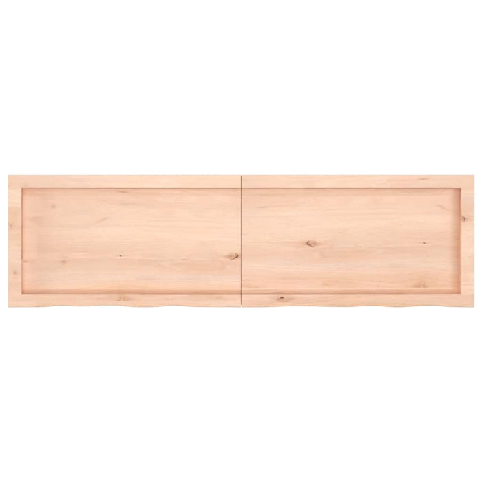 Blat de masă, 140x40x(2-6) cm, lemn masiv de stejar netratat WALTI