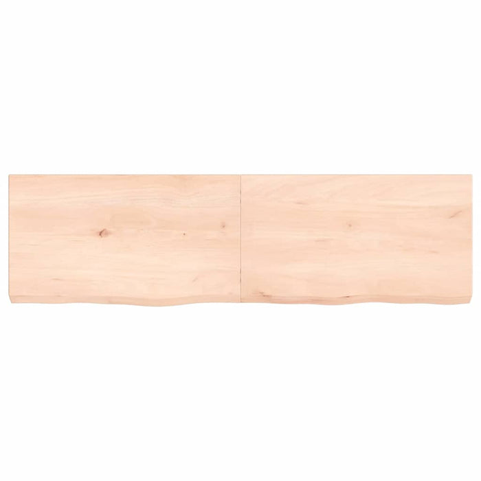 Blat de masă, 140x40x(2-6) cm, lemn masiv de stejar netratat WALTI