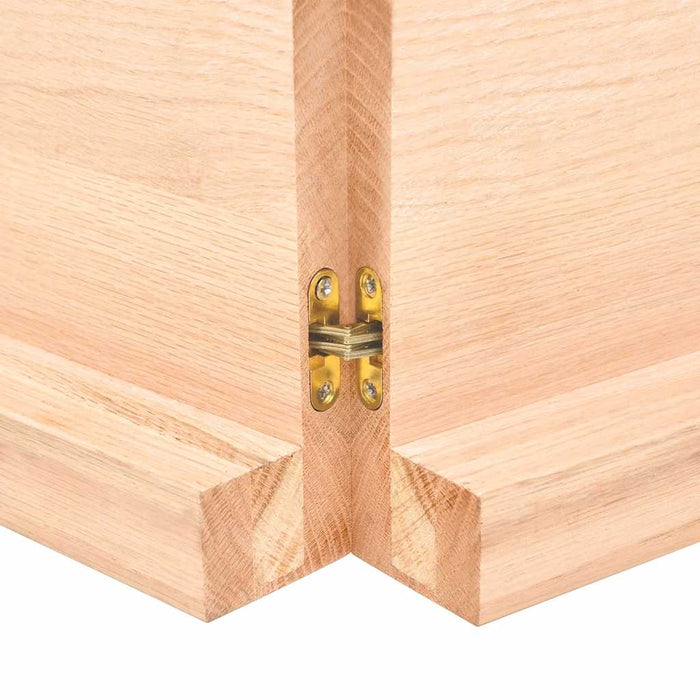 Blat de masă, 140x40x(2-6) cm, lemn masiv de stejar netratat WALTI