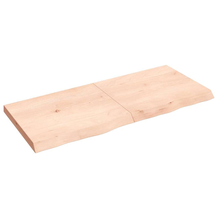 Blat de masă, 140x60x(2-6) cm, lemn masiv de stejar netratat WALTI