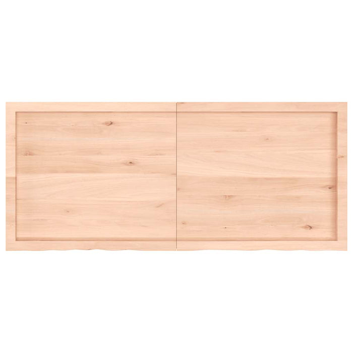 Blat de masă, 140x60x(2-6) cm, lemn masiv de stejar netratat WALTI