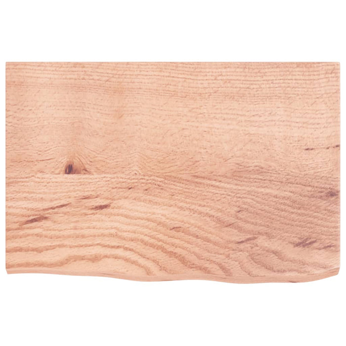 Blat de masă maro deschis 60x40x2 cm, lemn masiv stejar tratat - WALTI WALTI