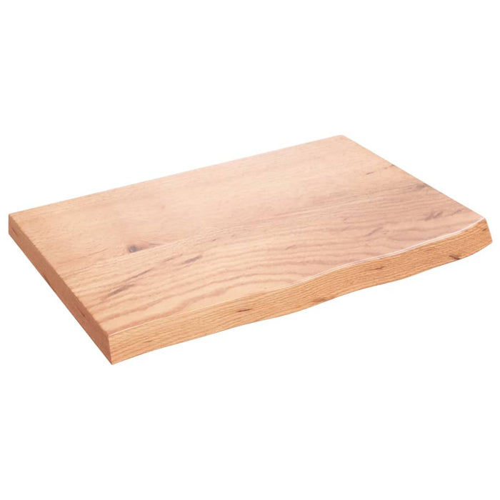 Blat de masă maro 60x40x(2-4) cm, lemn masiv stejar tratat - WALTI WALTI