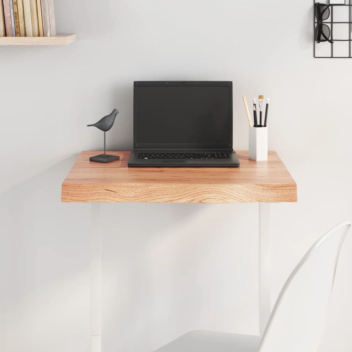 Blat de masă maro 60x40x(2-6) cm, lemn masiv stejar tratat - WALTI WALTI
