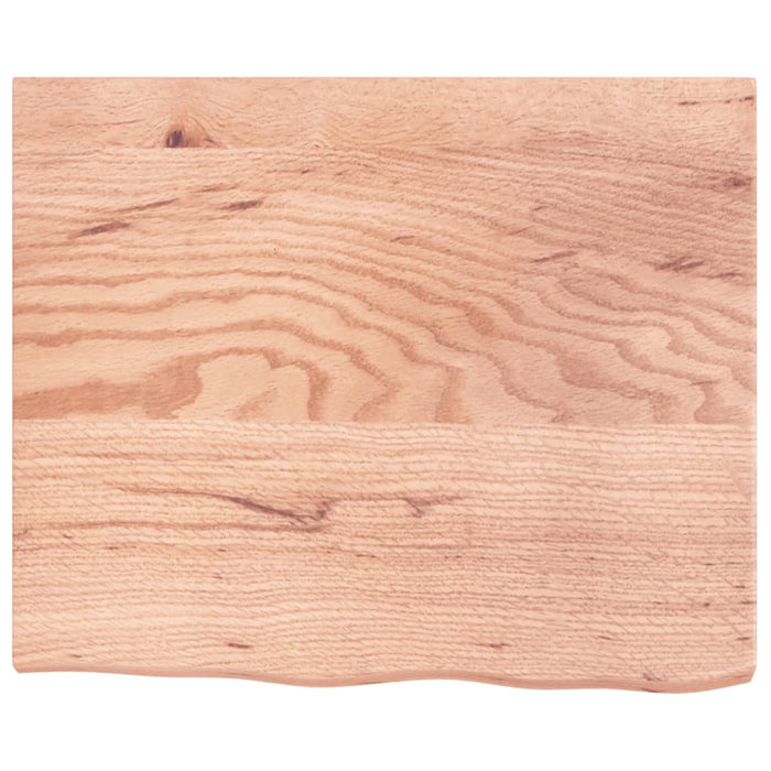 Blat de masă maro 60x50x(2-4) cm, lemn masiv stejar tratat - WALTI WALTI