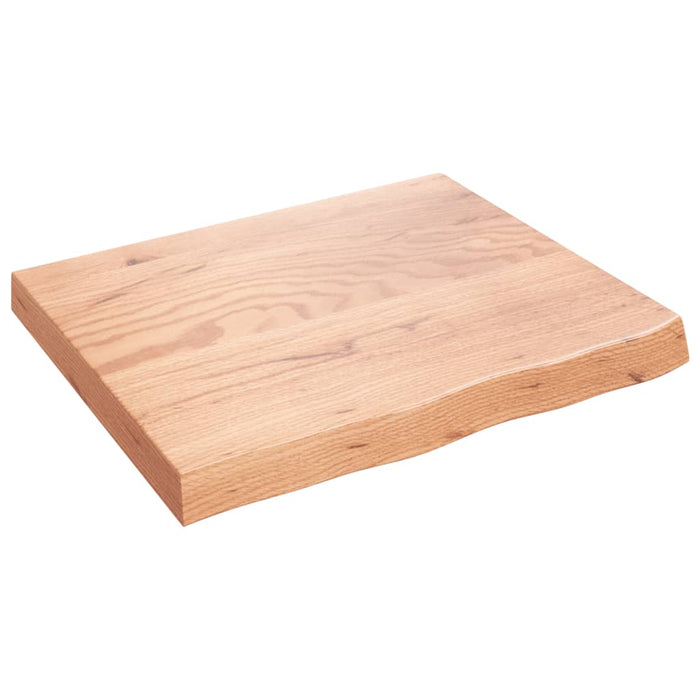 Blat de masă maro 60x50x(2-6) cm, lemn masiv stejar tratat WALTI