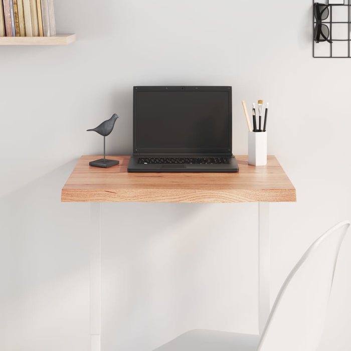 Blat de masă maro 60x60x(2-4) cm, lemn masiv stejar tratat WALTI