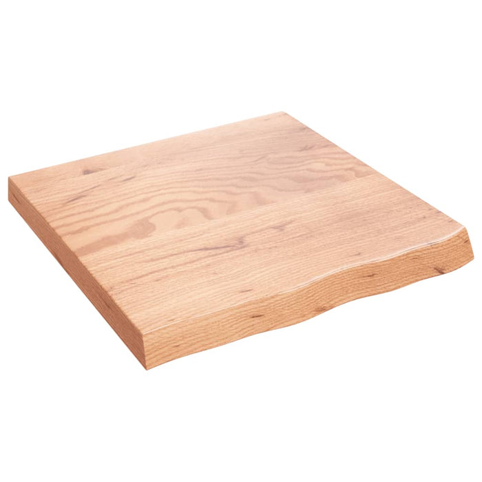 Blat de masă maro 60x60x(2-6) cm, lemn masiv stejar tratat - WALTI WALTI