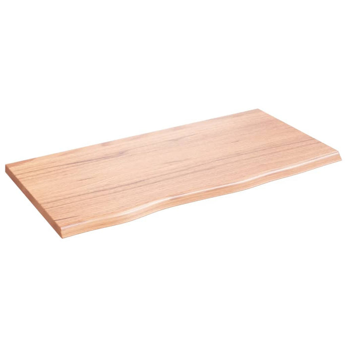Blat de masă maro deschis 80x40x2 cm, lemn masiv stejar tratat - WALTI WALTI