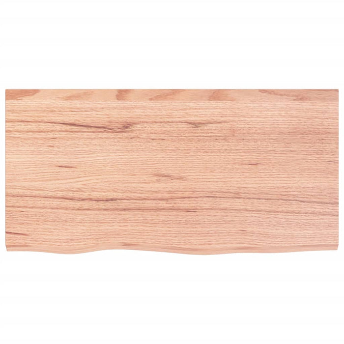 Blat de masă maro 80x40x(2-4) cm, lemn masiv stejar tratat WALTI