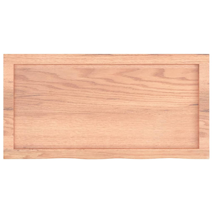 Blat de masă maro 80x40x(2-4) cm, lemn masiv stejar tratat WALTI