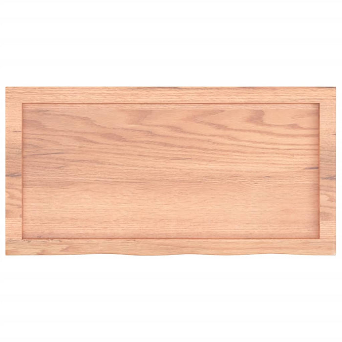 Blat de masă maro 80x40x(2-6) cm, lemn masiv stejar tratat - WALTI WALTI