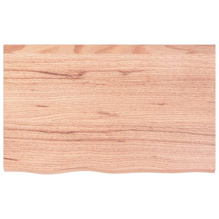 Blat de masă maro 80x50x(2-4) cm, lemn masiv stejar tratat WALTI