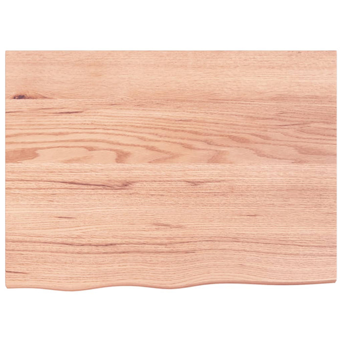 Blat de masă maro 80x60x(2-6) cm, lemn masiv stejar tratat - WALTI WALTI