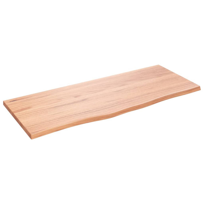 Blat masă maro deschis 100x40x2 cm, lemn masiv stejar tratat - WALTI WALTI