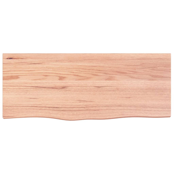 Blat de masă maro 100x40x(2-4) cm, lemn masiv stejar tratat WALTI