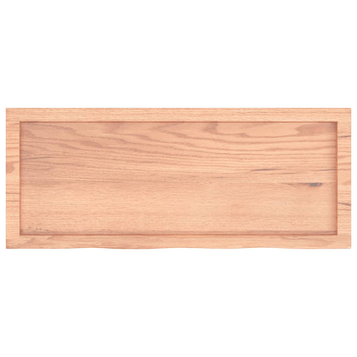 Blat de masă maro 100x40x(2-4) cm, lemn masiv stejar tratat WALTI