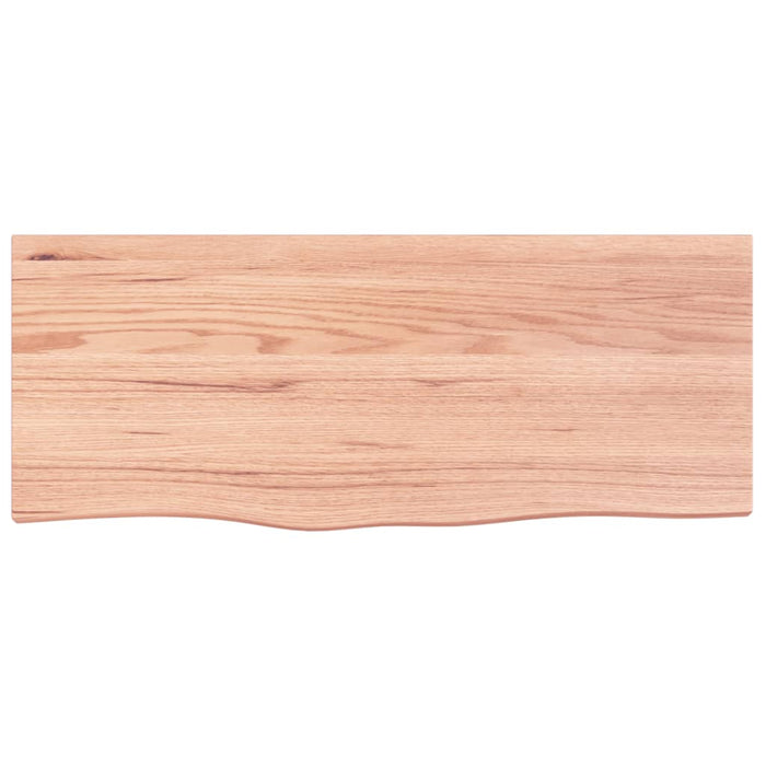 Blat de masă maro 100x40x(2-6) cm, lemn masiv stejar tratat WALTI