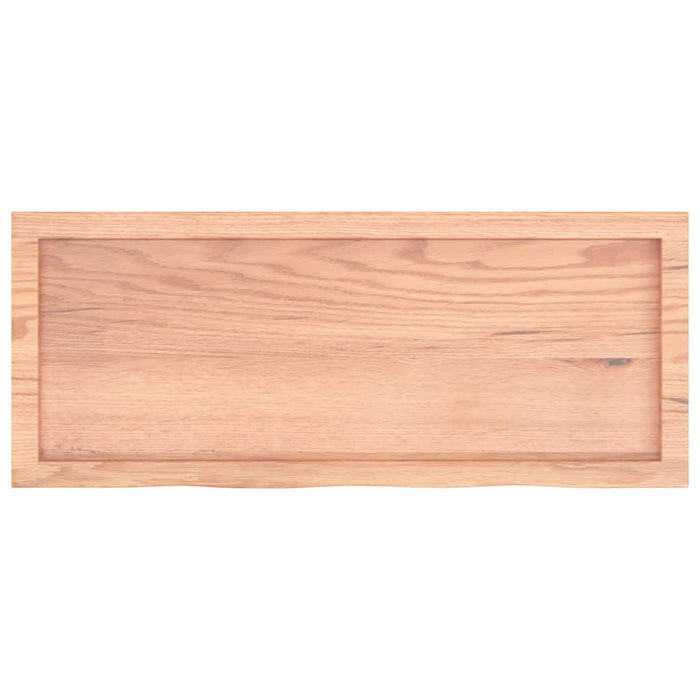 Blat de masă maro 100x40x(2-6) cm, lemn masiv stejar tratat WALTI
