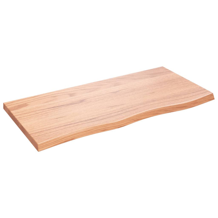 Blat de masă maro 100x50x(2-4) cm, lemn masiv stejar tratat - WALTI WALTI