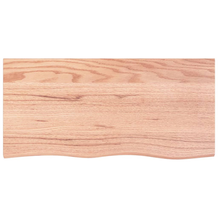 Blat de masă maro 100x50x(2-4) cm, lemn masiv stejar tratat - WALTI WALTI