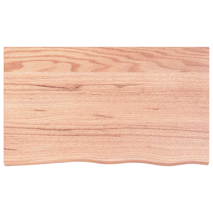 Blat masă maro deschis 100x60x2 cm, lemn masiv stejar tratat - WALTI WALTI