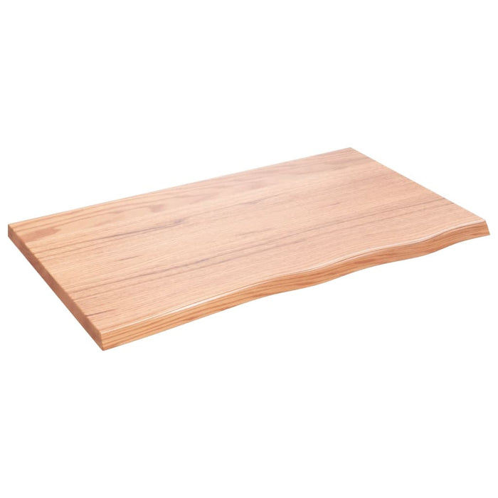 Blat de masă maro 100x60x(2-4) cm, lemn masiv stejar tratat - WALTI WALTI