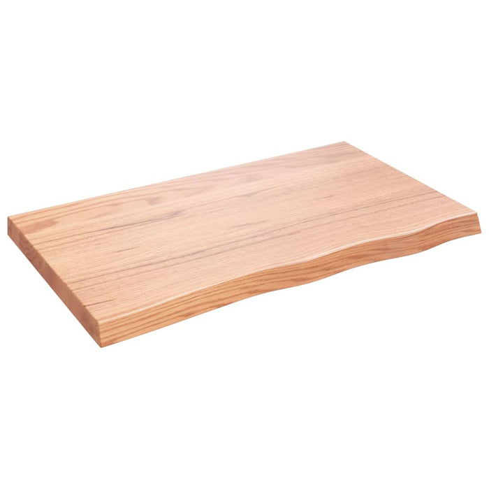Blat de masă maro 100x60x(2-6) cm, lemn masiv stejar tratat - WALTI WALTI