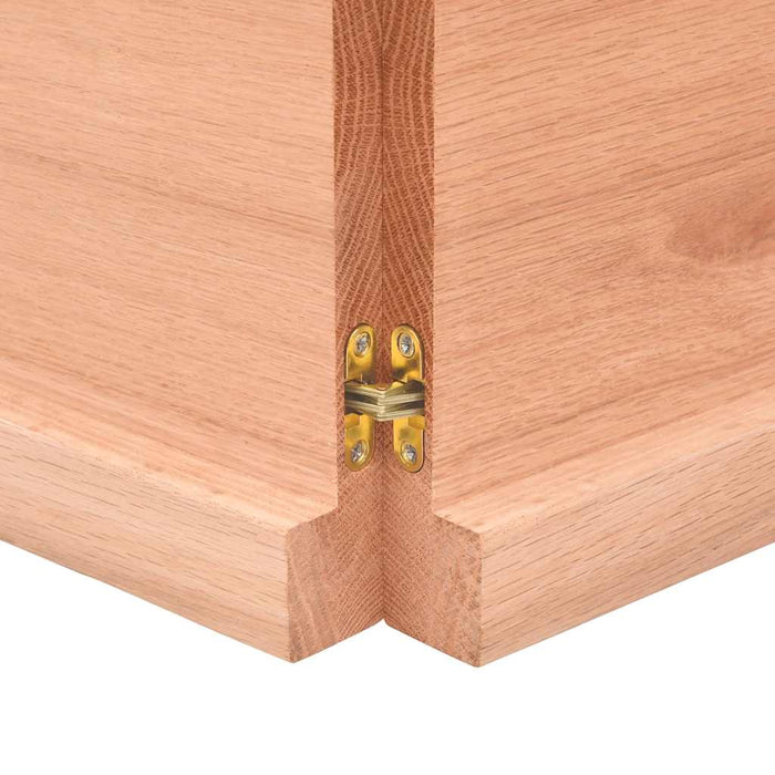 Blat de masă maro 120x40x(2-4) cm, lemn masiv stejar tratat - WALTI WALTI