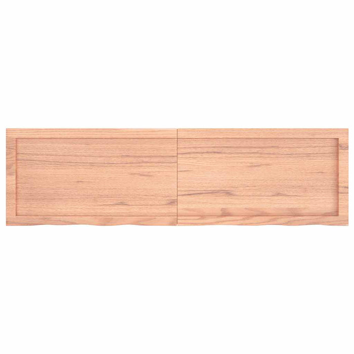 Blat de masă maro 140x40x(2-4) cm, lemn masiv stejar tratat - WALTI WALTI