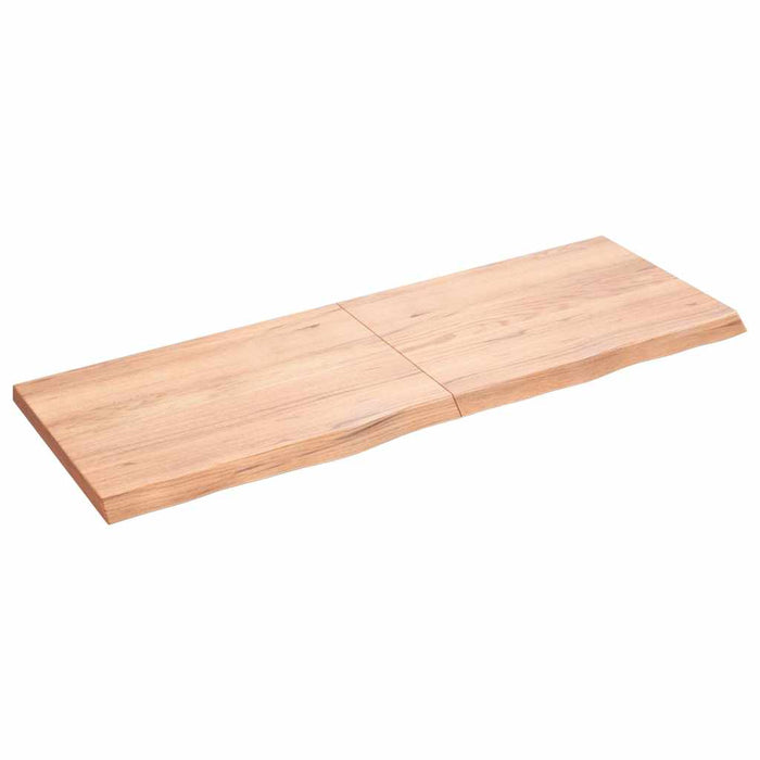 Blat de masă maro 140x50x(2-4) cm, lemn masiv stejar tratat - WALTI WALTI